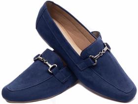 Mocassim Feminino Camurça Azul Ref.: 70.018D