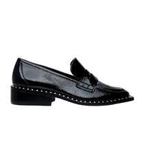 Mocassim Feminino Carrano Couro Verniz Preto - 759004