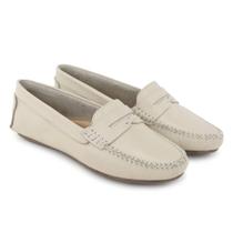 Mocassim Feminino Casual Couro Calce Fácil Conforto