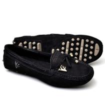 Mocassim Feminino Casual Drive Macio Confortável Em Couro Legítimo