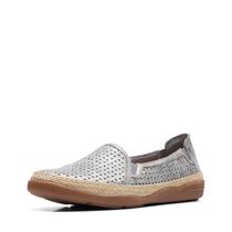 Mocassim Feminino Clarks Elaina Ruby em Têxtil Estanho Tamanho 7,5 EUA