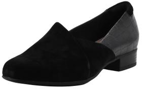 Mocassim Feminino Clarks Juliet Palm em Camurça Preta 38.5