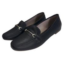 Mocassim feminino confortável bico quadrado detalhe 3022-01