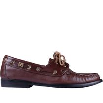 Mocassim Feminino Cora Democrata em Couro 630105 Pinhao