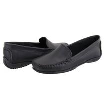 Mocassim Feminino Couro Conforto Casual Calce Fácil Alto Conforto Preto Mocassim Feminino Couro Conforto Casual Calce Fácil Alto Conforto Preto