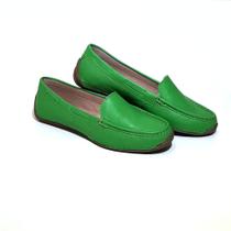 Mocassim Feminino Couro Dockside Liso Moderno Conforto - Liliah Shoes