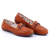 Mocassim Feminino Couro Elegante Macio