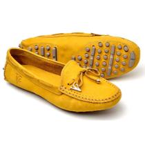 Mocassim Feminino Couro Laço Casual Conforto