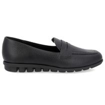 Mocassim Feminino Couro Preto Usaflex AL3401 Mocassim Feminino Couro Preto Usaflex AL3401