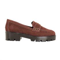 Mocassim feminino dm camurça tratorado terra - Mocassim feminino dm camurça tratorado terra -