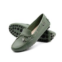 Mocassim Feminino Dot em Couro Alfa Verde Militar - 3352AM