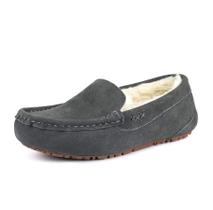 Mocassim Feminino DREAM PAIRS com Pelúcia Aconchegante e Solado de Borracha