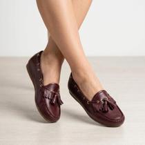 Mocassim Feminino Em Couro Legítimo Franja e Barbicacho Confortável Mocassim Feminino Em Couro Legítimo Franja e Barbicacho Confortável