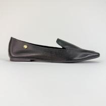 Mocassim feminino em couro liso 348