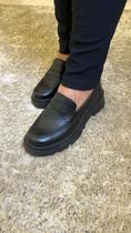 Mocassim Feminino em couro sapato oxford tratorado estilo blogueira original