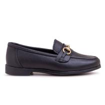 Mocassim Feminino Ipê Mulato Sapatilha Bridão Conforto Couro Preto Mocassim Feminino Ipê Mulato Sapatilha Bridão Conforto Couro Preto