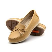Mocassim Feminino Julia em Couro Alfa Mel - 47016AM Mocassim Feminino Julia em Couro Alfa Mel - 47016AM