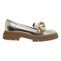 Mocassim Feminino Loafer Moleca 5775.108 Dourado