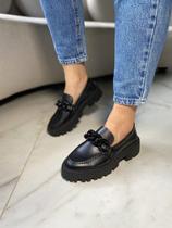 Mocassim Feminino Lola Preto corrente preta