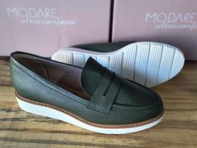 Mocassim feminino modare ultraconfort oliva verde