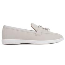 Mocassim Feminino Moleca Nobuck Cinza - 581910229464