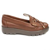 Mocassim Feminino Moscardini em Couro Laço 486746