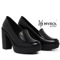 Mocassim Feminino Oxford Salto Alto Com Metal Myrol Oulet Mocassim Feminino Oxford Salto Alto Com Metal Myrol Oulet