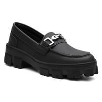 Mocassim Feminino Preto Tratorado