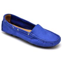 Mocassim Feminino Sapatilha Casual Couro Moda Drive Fashion Para Trabalhar Usar Vestido Confortável