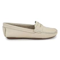Mocassim Feminino Sapatilha Em Couro Sapato Clássico Casual Confortável Sola Antiderrapante