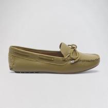 Mocassim Feminino Sapato da Corte Couro Driver Laço