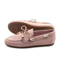 Mocassim Feminino Sider em Couro Camurça Seda - 13438CS Mocassim Feminino Sider em Couro Camurça Seda - 13438CS