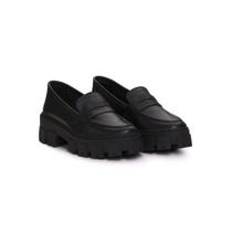 Mocassim feminino sola tratorada plataforma de couro legitimo confortavel 33 ao 40