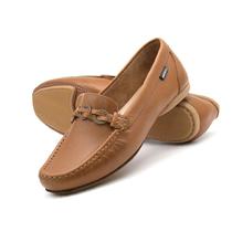 Mocassim Feminino Soleil em Couro Alfa Caramelo - 45003AC