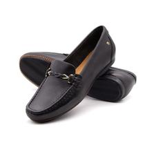 Mocassim Feminino Soleil em Couro Alfa Preto - 45011APR Mocassim Feminino Soleil em Couro Alfa Preto - 45011APR