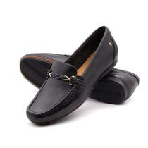 Mocassim Feminino Soleil em Couro Alfa Preto - 45011APR Mocassim Feminino Soleil em Couro Alfa Preto - 45011APR