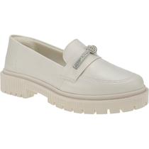 Mocassim Feminino Tratorado Bico Redondo com Enfeite Strass Brilho 026-010