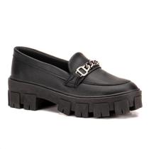 Mocassim Feminino Tratorado Bico Redondo Estilo Moderno Mocassim Feminino Tratorado Bico Redondo Estilo Moderno