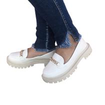 Mocassim Feminino Tratorado Com Corrente