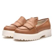 Mocassim Feminino Tratorado com Franjas Aproprie - 3802 - Caramelo