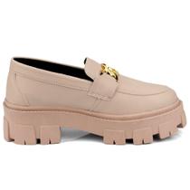 Mocassim Feminino Tratorado Plataforma Confortavel Tendencia Blogueiras Chic