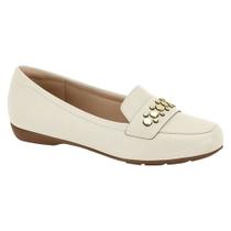 Mocassim Feminino Ultra Conforto Branco Off Dourado Modare 7016.1000