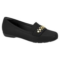 Mocassim Feminino Ultra Conforto Preto Dourado Modare 7016.1000