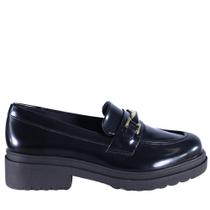 Mocassim Feminino Via Marte Solado Tratorado 246-004 Preto Box Mocassim Feminino Via Marte Solado Tratorado 246-004 Preto Box
