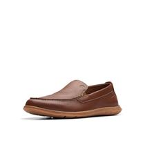 Mocassim Flexway Step Masculino Clarks em Couro Marrom Claro Tamanho 9 EUA Mocassim Flexway Step Masculino Clarks em Couro Marrom Claro Tamanho 9 EUA