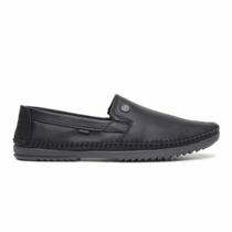 Mocassim Free Way Masculino Logan 3 Couro Preto