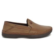Mocassim Freeway Masculino Couro Liso com Elástico Loganx