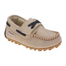 Mocassim Infantil Baby Menino Calce-Fácil Bege