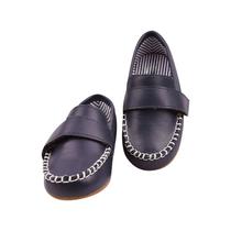 Mocassim Infantil Masculino Ortopézinho Listras Azul Marinho