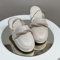 Mocassim Infantil Mule Menina Bebe Pedraria Luxo Blogueirinha Sandália Batizado Mocassim Infantil Mule Menina Bebe Pedraria Luxo Blogueirinha Sandália Batizado